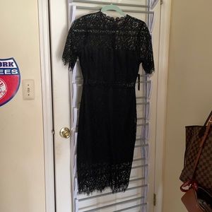 Lulus Remarkable Black Lace Dress M NWT